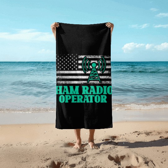 Ham Radio Operator Beach Towels