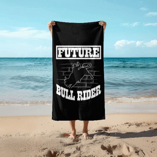 Future Bull Rider Bull Riding Western Rodeo Cowboy Beach Towels