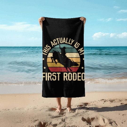 Bull Rider Bull Riding Western Rodeo Cowboy Lover Beach Towels