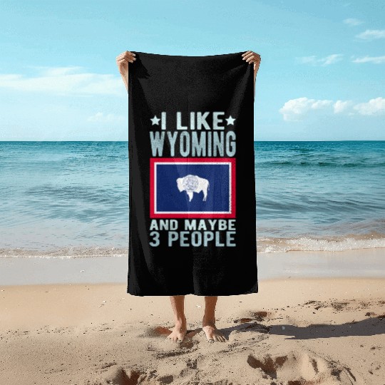Wyoming Flag US State Beach Towels