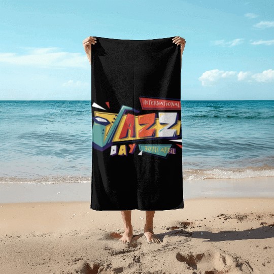 Jazz music improvisation festival Beach Towels