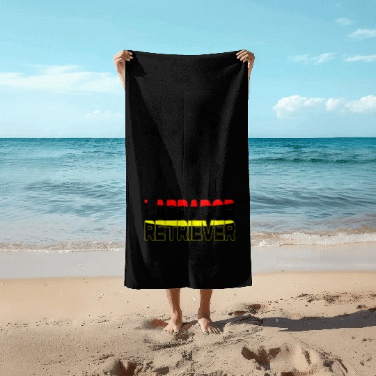 I love my Labrador Retriever, Labrador mom Beach Towels