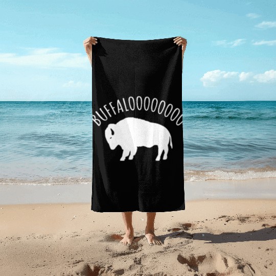 Lucky Buffalo Buffalooo Bison Nature Wildlife Desi Beach Towels
