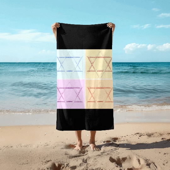 Star of David Design Beach Towels