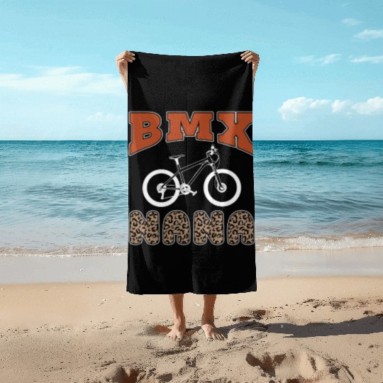 BMX Racing BMX Nana Bicycle Cycling Loves Cyclist Beach Towels