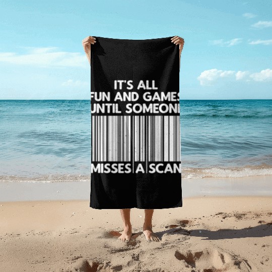 Funny Postal Worker Design For Men Women Postal Beach Towels