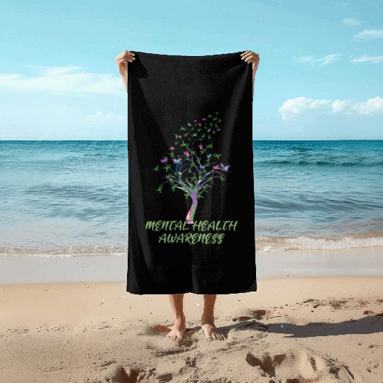 Mental Health Awareness Month In May Green Beach Towels