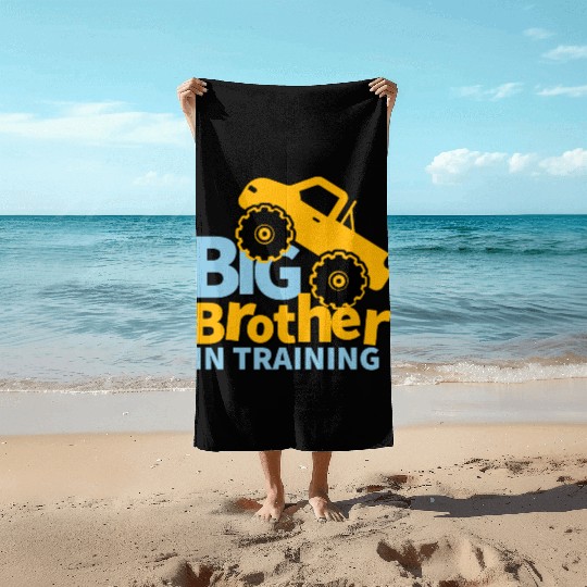 Big Brother In Training Beach Towels