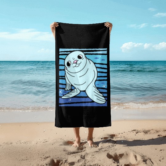 Cartoon Seals I Seal Lion I Kids Seal Beach Towels