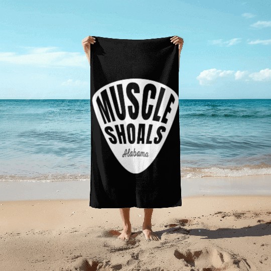 Muscle Shoals Albm Guitar Pick Music Recording Beach Towels