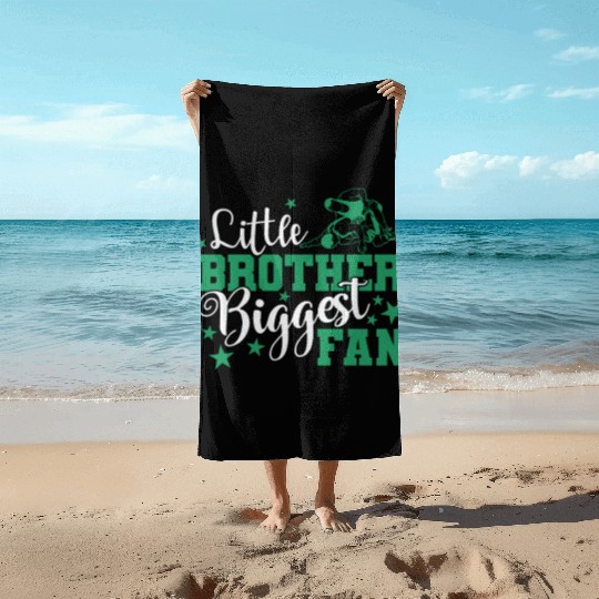 Little Brother Biggest Fan Wrestling Show Match Beach Towels
