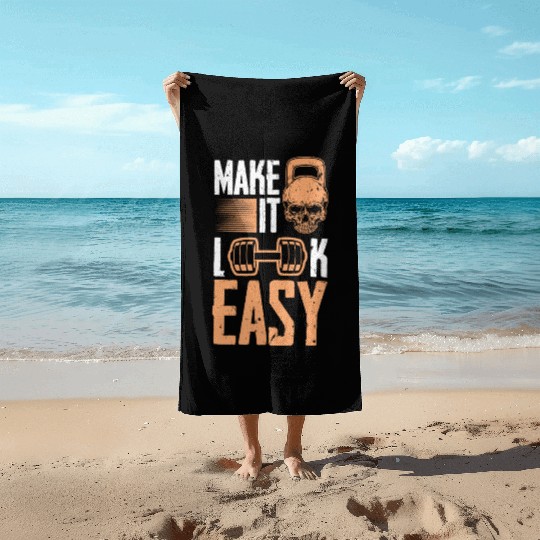 Bodybuilder Weights Gym Workout Fitness Training Beach Towels