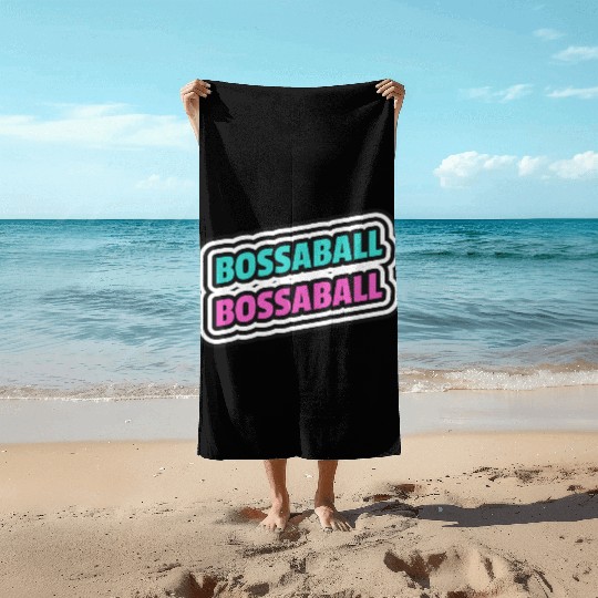 Bossaball Sports Typography Beach Towels