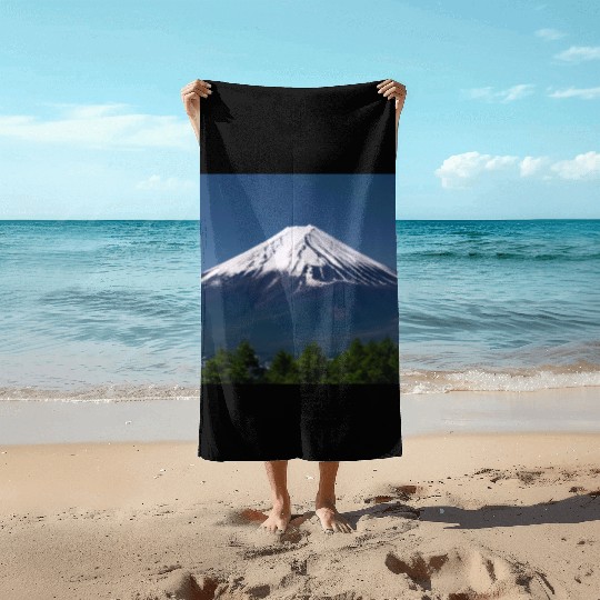 Mount Fuji Japan Panorama Souvenir Travel Trip Beach Towels