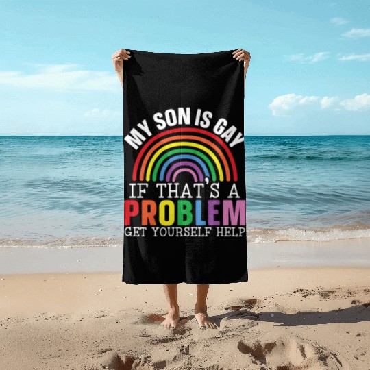 Gay Rights Rainbow Pride Month LGBTQ Gay Pride Beach Towels
