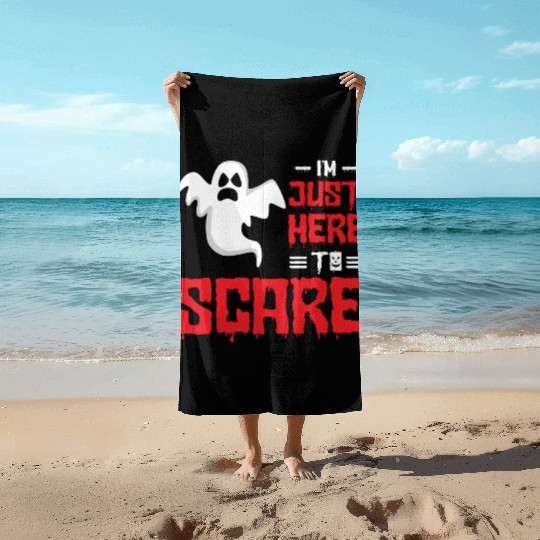 Halloween Paranormal Ghost Hunters Horror Fans Beach Towels
