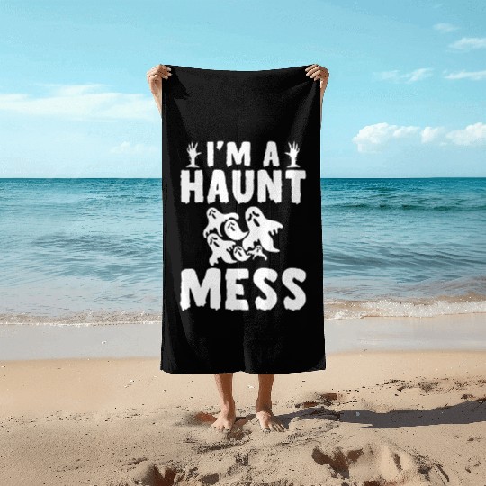 Halloween Paranormal Ghost Hunters Horror Fans Beach Towels