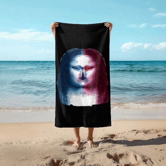 Monalisa Concept Leonardo Da Vinci Beach Towels