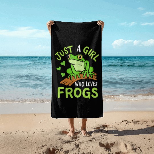 Frog Toad Frog Lover Beach Towels