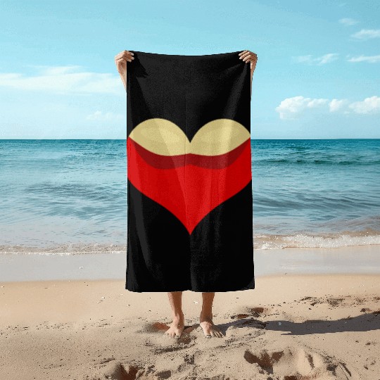 Boobies love heart Beach Towels