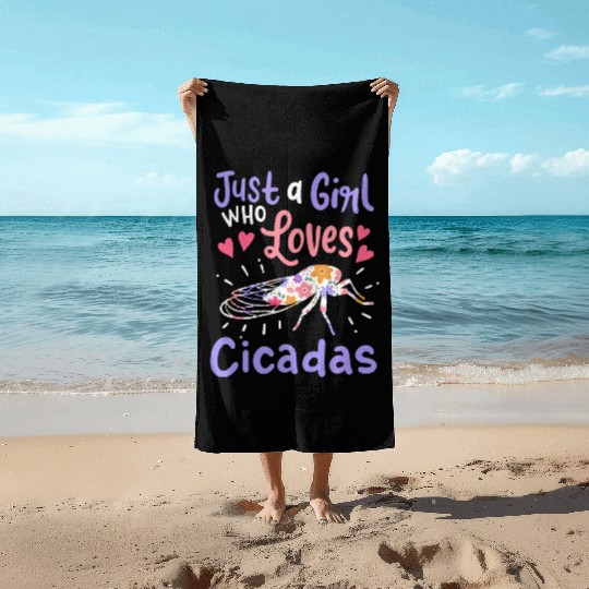 Cicada Insect Cicada Lover Beach Towels