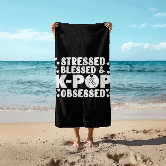 K Pop Fan Korean Pop Music Fashion Music Album Beach Towels