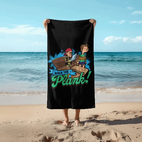 Walk the plank! - Pirate Beach Towels