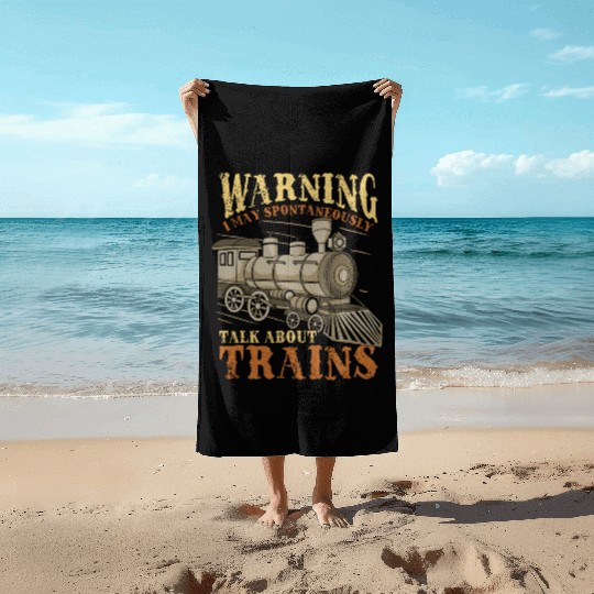 Trains Railroad Train Lover Beach Towels