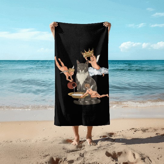 Cat Lover Cat Graphic Cat Mom Beach Towels