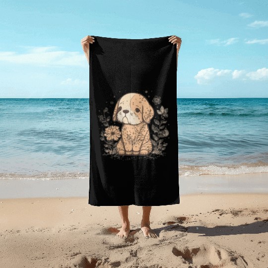 Brown is the New Cute: A Tribute to Adorable Pups Beach Towels