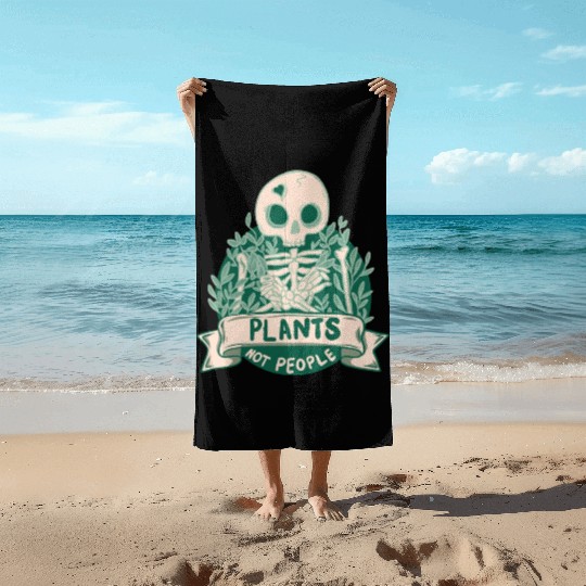 Plants Not People Skeleton Beach Towels