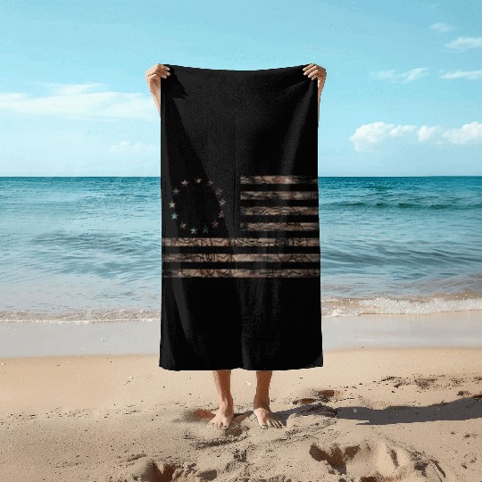 Adventure 101 FJ cruiser Camo US Flag 4wd Overland Beach Towels
