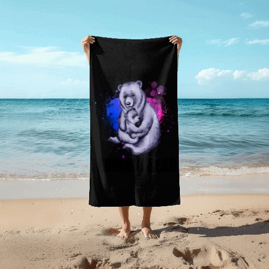 Mumma Bear, Mother's Day, Mom Beach Towels
