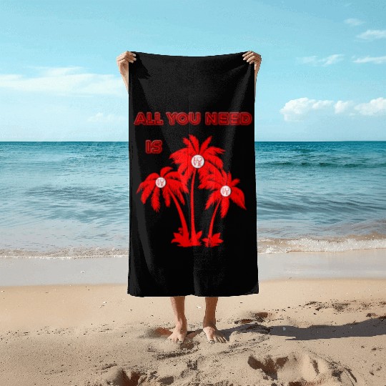 Love palm All you need holiday in love baby Beach Towels