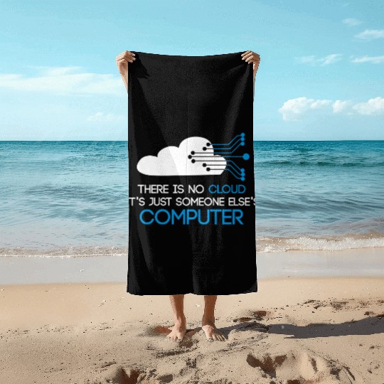 The Codefather Computer Scientist Programmer Cloud Beach Towels