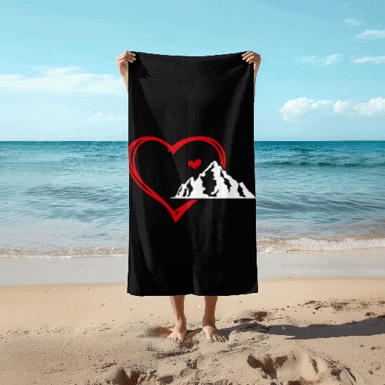 Mountain love Wanderlust Mountains Hiker Summit Beach Towels