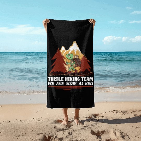 Turtle Hiking Team Mountain lover Wanderlust Beach Towels