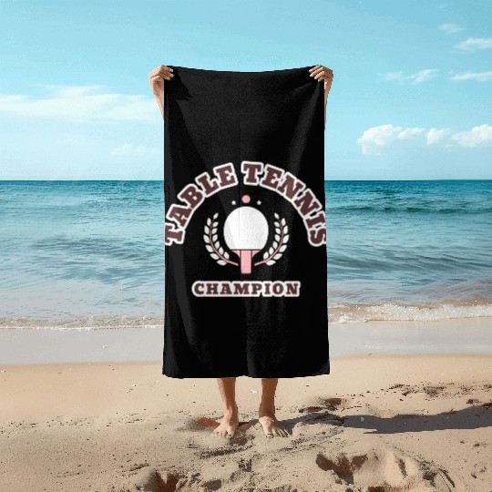 Table Tennis Ping Pong Sports Champion Beach Towels