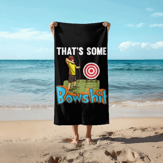 Bow Hunting Arrow and Archery Quote Design Archery Beach Towels