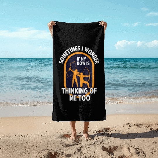 Bow Hunting Arrow and Archery Quote Design Archery Beach Towels