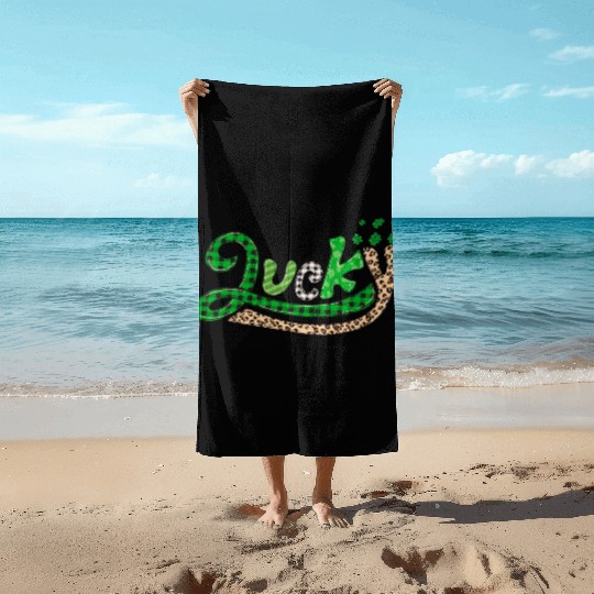 Lucky Of The Irish shamrock Charms Beach Towels