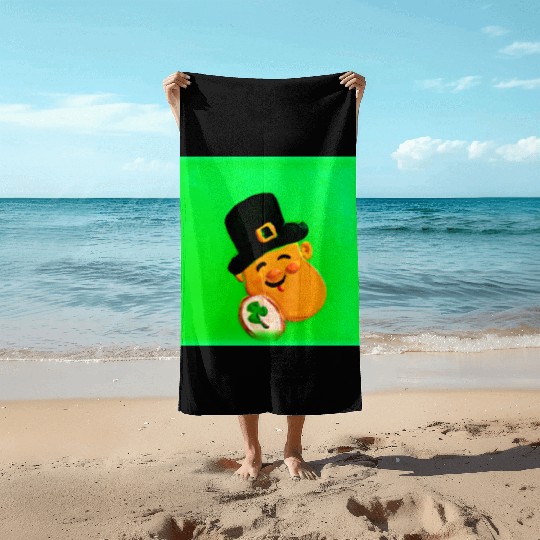 Irish Cute Painting Design. Buy Now Beach Towels