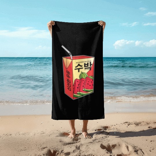 K Pop Watermelon Drink Korea Kpop Korean Drink Beach Towels