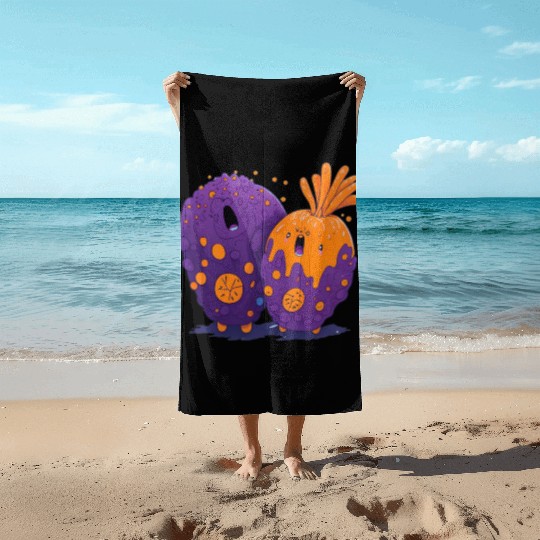 crazy carrot Beach Towels
