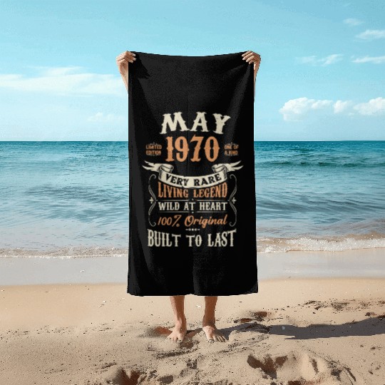 May 1970 Birthday Surprise Beach Towels