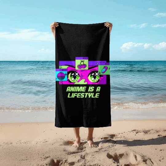 Anime Is a Lifestyle Japanese Kawaii Japan Cute An Beach Towels