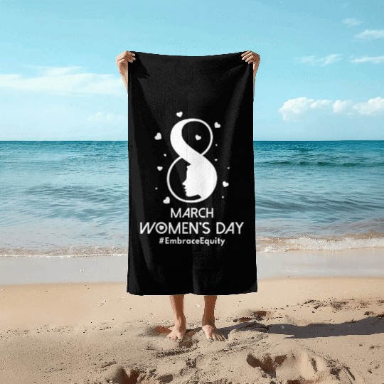 International Women's Day 2023 8 March IWD Embrace Beach Towels