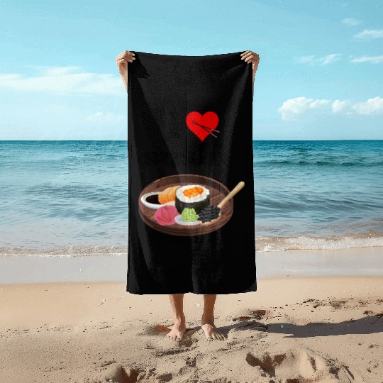 I Love Sushi Gifts For Sushi Lovers Beach Towels