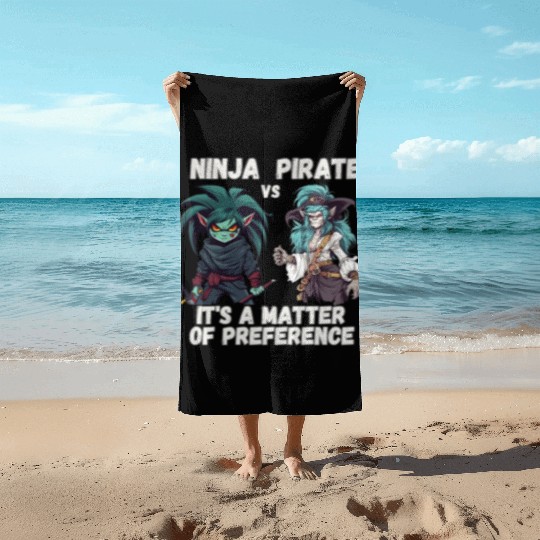 Ninja vs Pirate, Preference Beach Towels