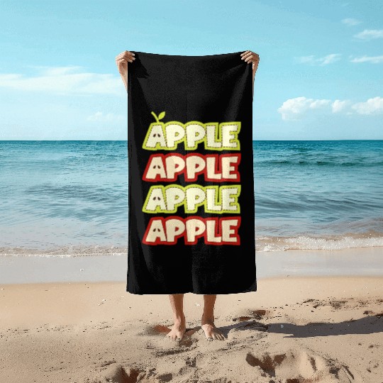 Apple Repeat Apple Picking Farmer Beach Towels
